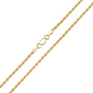 Gold Plated Rope Chain - 30" - Italy